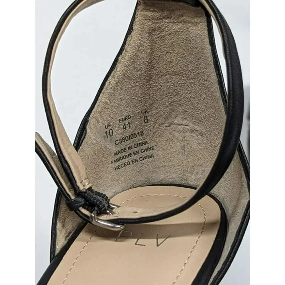 Pour La Victoire Women's Elanna Black Leather Heel Size 10 M (MSRP $225)